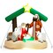Costway 6.7FT Christmas Inflatable Nativity Scene w/ LEDs & Built-in Air Blower